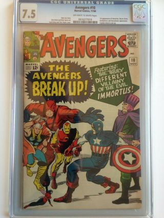 Avengers 10,  Cgc 7.  5,  Case Intact,  See Shipp.  Quotes For Mult.  Wins In Descr.