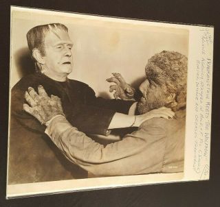 Frankenstein Meet The Wolfman Vintage Photo 1942 Photograph Movie