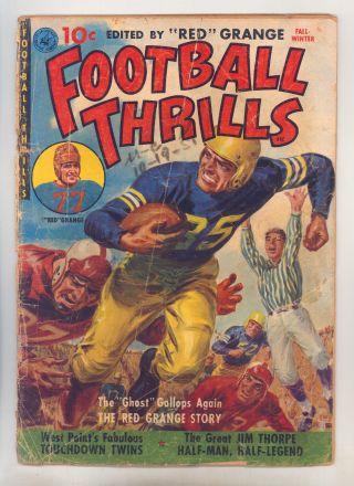 Football Thrills 1 Fr Powell,  Jim Thorpe,  Red Grange Johnny Lujack Knute Rockne