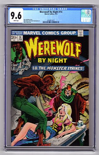 Werewolf By Night 14 Feb 1974 Cgc 9.  6 Nm,  White Pages - Marvel Comics