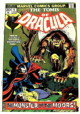 " The Tomb Of Dracula " 6 (jan,  1973,  Marvel) F.  Gene Colan Art,  Neal Adams Cover