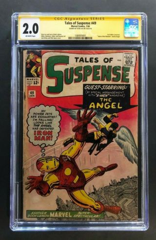 Tales Of Suspense 49 Cgc 2.  0 Ss Signed Stan Lee 1st Xmen Crossover