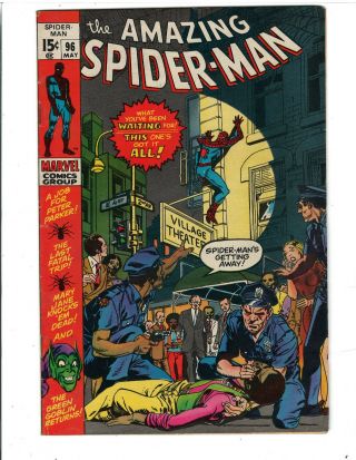 The Spider - Man 96 (may 1971) Drug Issue W/ No Cca Stamp Ungraded