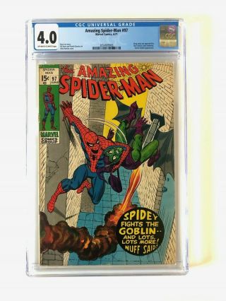 The Spider - Man 97 Cgc 4.  0 Key Issue (june 1971,  Marvel)