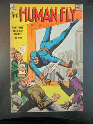 The Human Fly 1,  (blue Beetle 44),  - G,  1958 Pre - Code Scarce Issue,  Iw Marvel