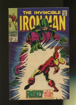 Iron Man 5 Fn 5.  5 1 Book Marvel Comics Vol.  1 Tony Stark 1968 Cerebrus