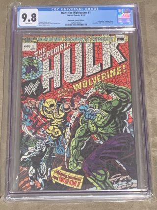 Cgc 9.  8 Hunt For Wolverine 1 - 6/18 “shattered Variant” Hulk 181 Homage Cover