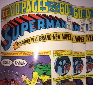 Superman 278 Triple Cover Error Misprint Double Cover,  1 Bronze Age Comics