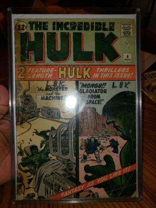 Incredible Hulk (1st Series) 4 1962 Fr 0.  5