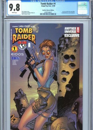 Tomb Raider 1 Cgc 9.  8 White Pages Another Universe Edition Image Top Cow 1999