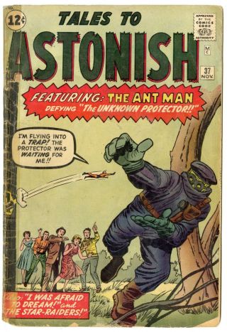 Tales To Astonish 37 G 2.  0 Ow/white Pages Ant - Man Marvel 1962