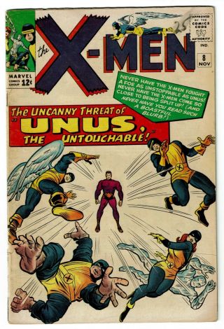 X - Men,  No 8,  1st App Unus The Untouchable,  Marvel,  F