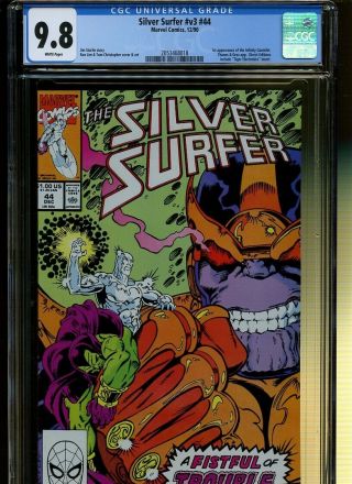 Silver Surfer (vol.  3) 44 Cgc 9.  8 | Marvel 1990 | 1st Infinity Gauntlet.