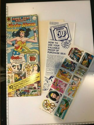Wonder Woman Hero Stamps 1976 Cheetah Aquaman Elongated Man