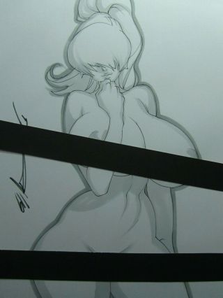 Julie Winters Maxx Girl Sexy Busty Sketch Pinup - Daikon Art