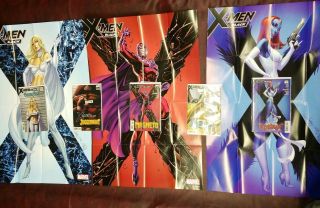 X - Men Black 1 Set Of 5 With 3 Promo Posters Magneto Mystique Emma Frost 2018 Nm