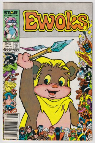 Ewoks 10 | Marvel 25th Anniversary Cover | Newsstand Upc | Star | 1986 | Vf