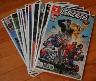 U.  S.  Avengers 1 - 12 & Lenticular Complete By Al Ewing And Paco Medina