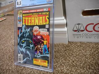 Eternals 1 cgc 8.  5 Marvel 1976 1st appearance of Etermals WHITE pgs VF,  movie 2