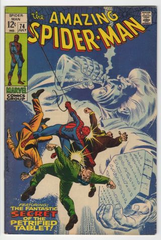 Spider - Man (1st Series) 74 6.  5 Fn,  Silvermane Dr.  Connors 1969 Marvel