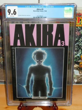 Akira 3 Cgc 9.  6 White Pages (1st Printing) Newsstand (upc) Ed Marvel Epic Comic