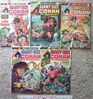 Giant - Size Conan The Barbarian 1 - 5 Marvel Comics 1974