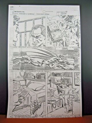 Adventures Of Superman 434 Page 3 - Dc Production Art Stat - J.  Ordway
