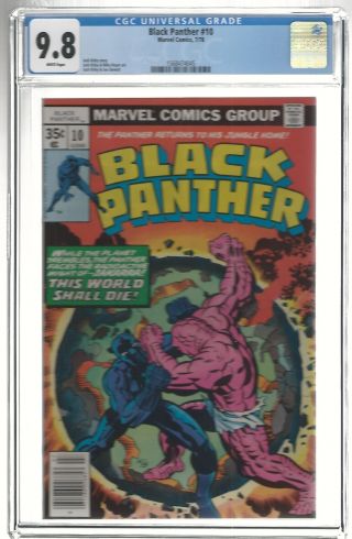Marvel Comic’s Black Panther 10 Cgc 9.  8