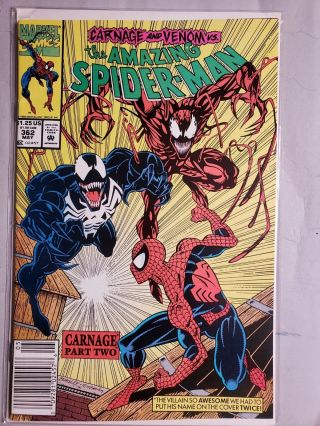 Spider - Man 362 Comics 1st Print Carnage Vs.  Venom - Part Ii Of 361 363