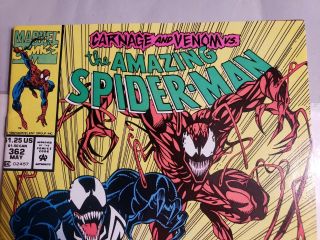 Spider - Man 362 Comics 1st Print Carnage vs.  Venom - Part II of 361 363 4