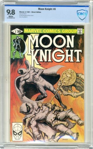 Moon Knight 6 Cbcs 9.  8 Nmmt White Pgs 4/81 Cover By Earl Norem,  Art By Bi