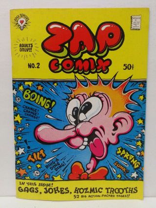 Zap Comix 2 1968 R.  Crumb Apex 1st Print Huge Underground Comics Comic