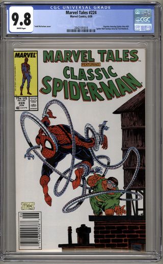 Marvel Tales 224 Cgc 9.  8 Nm/mt White Pags Doc Ock Mcfarlane Rare 1 Of 11 Highest
