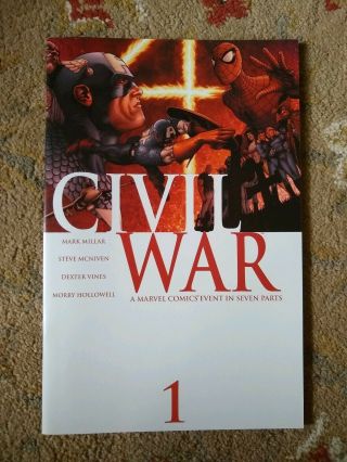 Marvel Civil War 1 - 7 Complete Set,  Opening Shot,  Captain America Vs.  Iron Man