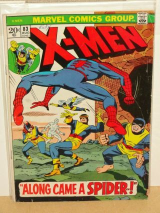 Bronze Age Marvel Comics Uncanny X - Men (vol 1) 83 Spider - Man Vg 1973