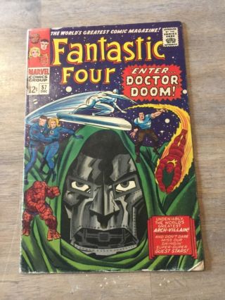 Fantastic Four 57 1966 Silver Age Marvel Comic Silver Surfer Dr Doom