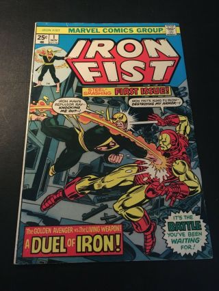 Iron Fist 1 (11/75 Marvel) Iron Fist Vs Iron Man Marvel Premiere 25 Vg/fn