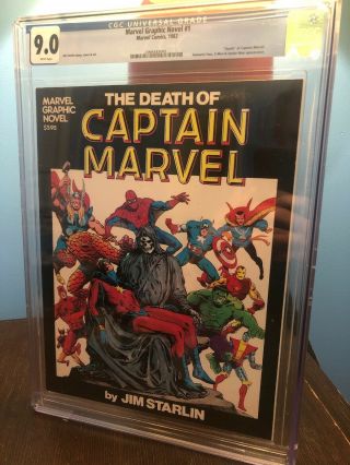 The Death Of Captain 1 Cgc 9.  0 Marvel Graphic Novel 1st Printing