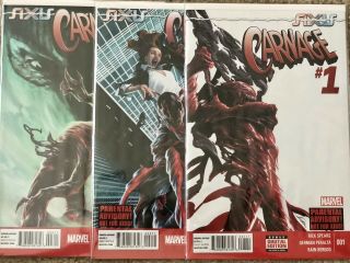 Axis Carnage 1 - 3 Full Nm Set Venom Spider - Man Marvel Comics 1 2 3 - Mature