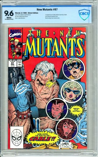 Mutants 87 Cbcs 9.  6 (w) 1st Appearance Of Cable