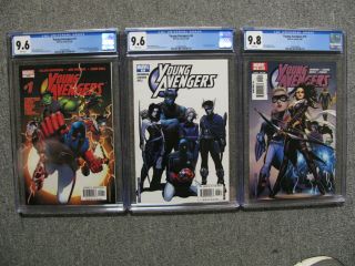 Set Of 3 Young Avengers Books - 1 (cgc 9.  6),  6 (9.  6) & 10 (9.  8)