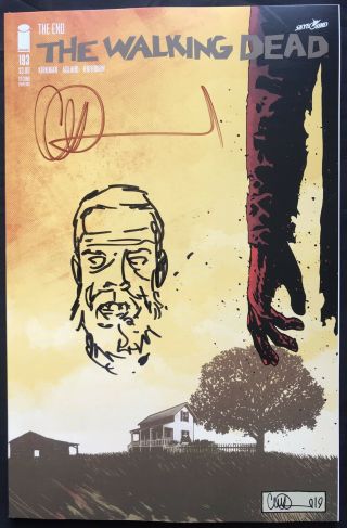 Walking Dead 193 W/zombie Rick Re - Mark & Signed By Charlie Adlard 2nd Print