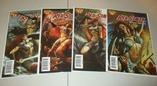 Savage Red Sonja Queen Of The Frozen Wastes 1 - 4 (all " B " Covers Variant Set)