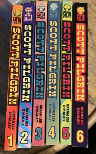 Scott Pilgrim Manga Volumes 1 - 6.  The Complete Series - By Bryan Lee O 