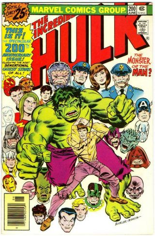 Incredible Hulk 200 Nm - 9.  2 Anniversary Issue Marvel Bronze 1976 Bin