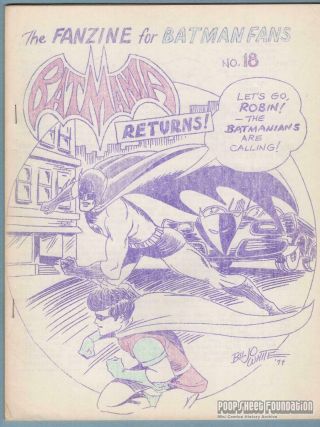 Batmania 18 Comic Fanzine Jim Jones Arlen Schumer Rich Morrissey Biljo 1974