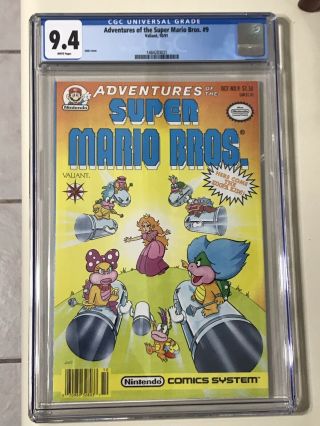 Adventures Of The Mario Bros 9 Cgc 9.  4 Valiant 1991 Nintendo System