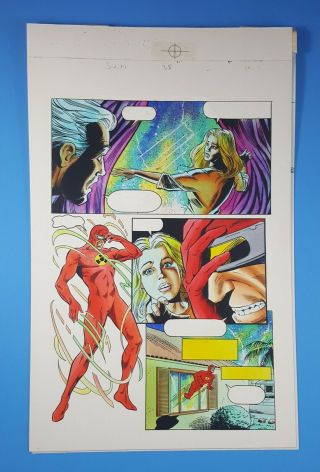 Solar Man Of The Atom 38 Valiant Comics Color Art Hand Painted 1994