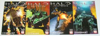 Halo: Fall Of Reach - Covenant 1 - 4 Vf/nm Complete Series Based On Video Game