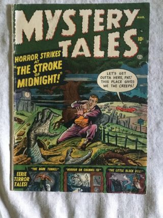 Mystery Tales 1 Complete Pre Code Horror Comic 1951 Golden Age Rare Ungraded